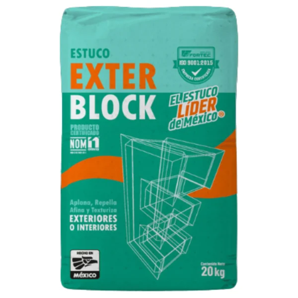 FORTEC EXTERBLOCK ESTUCO 20 KG