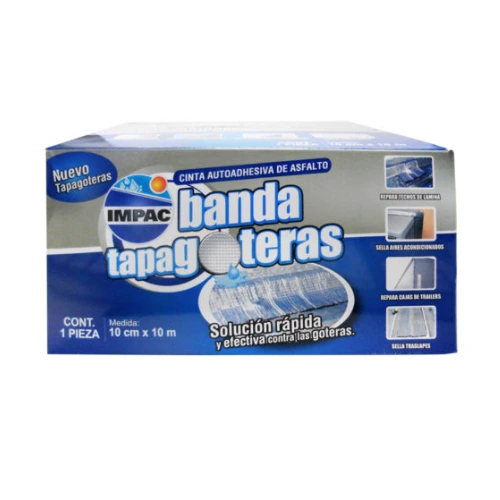 IMPAC BANDA TAPAGOTERAS DE 10 CMS X10 MT