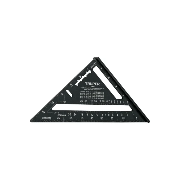 ESCUADRA 7" DE ALUMINIO COLOR NEGRO