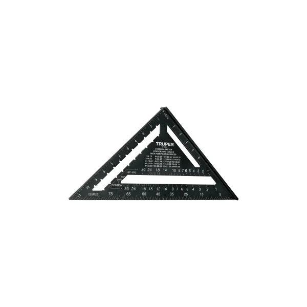 ESCUADRA DE 12" DE ALUMINIO COLOR NEGRO