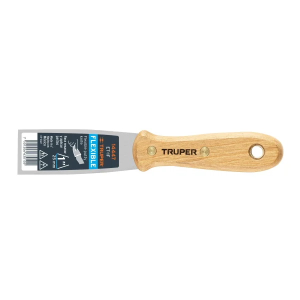 ESPATULA FLEXIBLE 1" CON MANGO DE MADERA