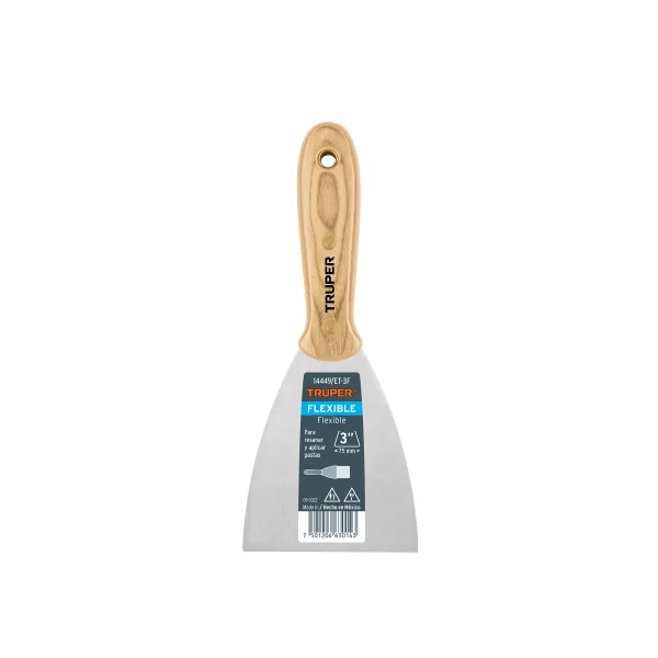 ESPATULA FLEXIBLE 3" CON MANGO DE MADERA