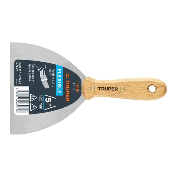 ESPATULA FLEXIBLE 5" MANGO DE MADERA