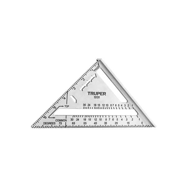 ESCUADRA DE 7" DE ALUMINIO PARA MUROS DE YESO