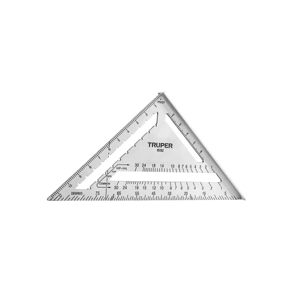 ESCUADRA 12" DE ALUMINIO PARA MUROS DE YESO