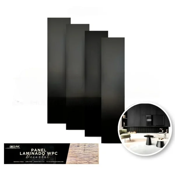 PANEL LAMINADO WPC CARBON 60 X 280 cm