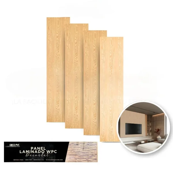 PANEL LAMINADO WPC ENCINO 60 X 280 cm